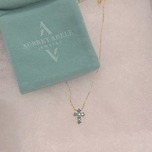 Aubrey Adele Turquoise Cross Necklace